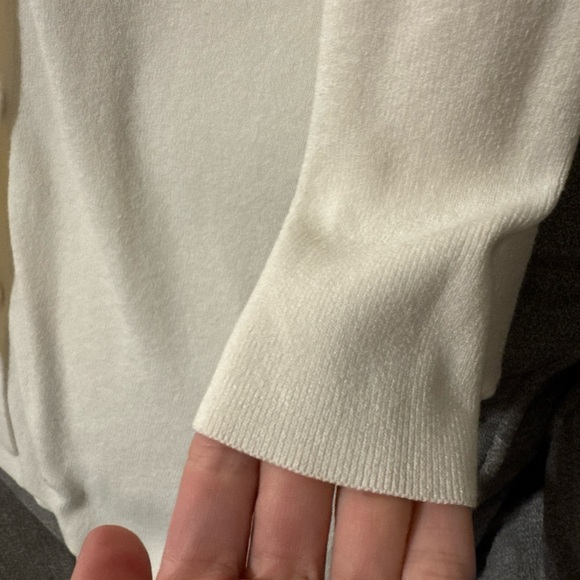 LOFT Cream Button-Down Cardigan XS - Picture 5 of 6